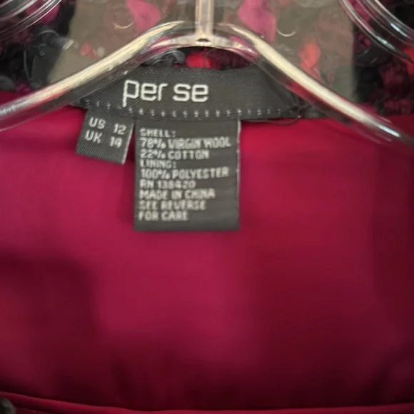 Per Se Pink and Black Blazer- size 12 - Picture 2 of 6